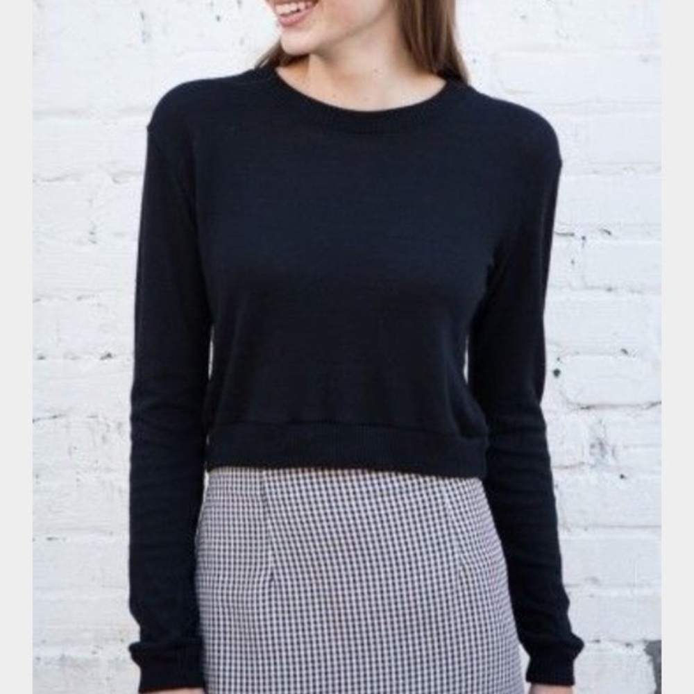 Brandy Melville black abi knit top